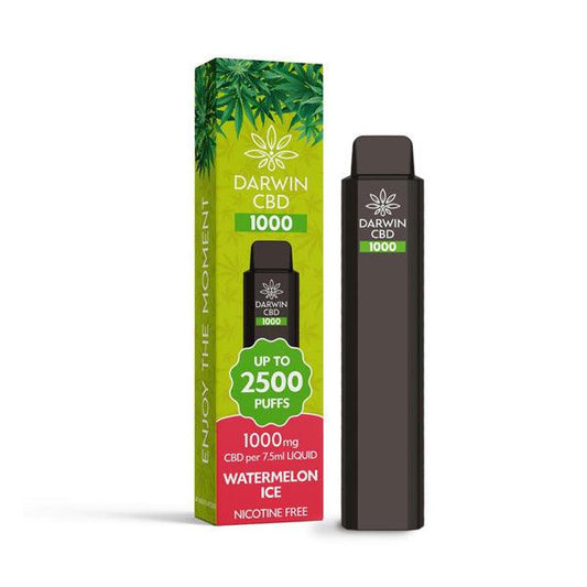 Darwin CBD 1000 Disposable Vape Device 2500 Puffs - www.justgovape.co.uk