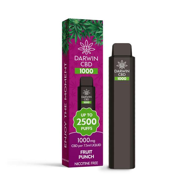 Darwin CBD 1000 Disposable Vape Device 2500 Puffs - www.justgovape.co.uk