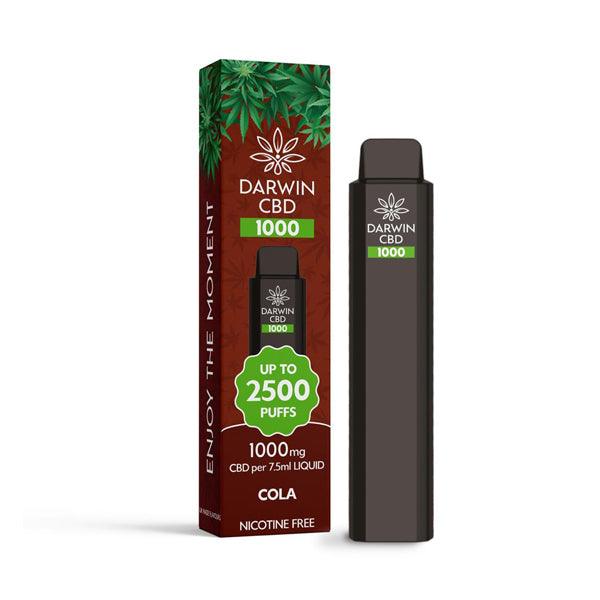 Darwin CBD 1000 Disposable Vape Device 2500 Puffs - www.justgovape.co.uk