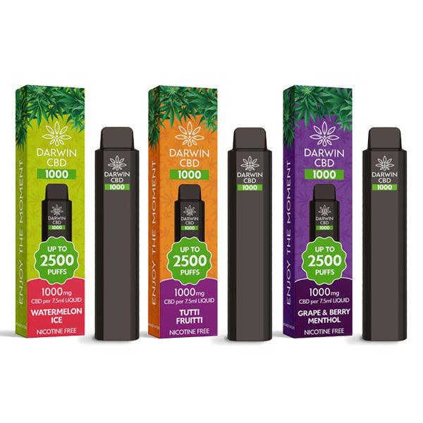 Darwin CBD 1000 Disposable Vape Device 2500 Puffs - www.justgovape.co.uk