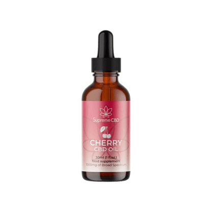 Supreme CBD 1000mg Broad Spectrum Cherry CBD Oil - 30ml - www.justgovape.co.uk