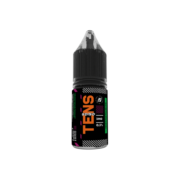 3mg Tens 50/50 10ml (50VG/50PG) - Pack Of 10 - www.justgovape.co.uk