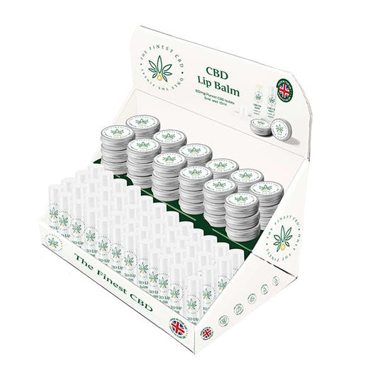 The Finest Balm CBD Lip Balm & Bar Mix CDU Bundle - 84 Units - www.justgovape.co.uk