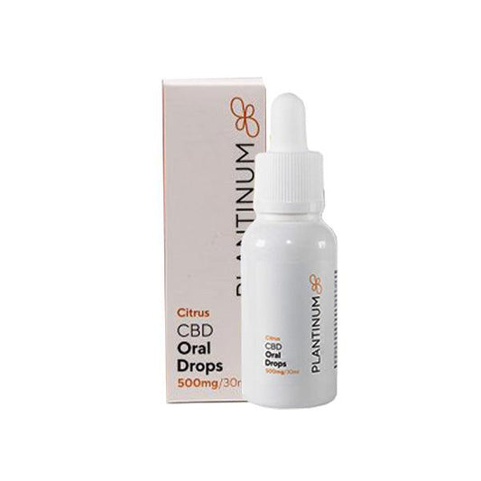 Plantinum CBD 500mg CBD Citrus Oral Drops - 30ml - www.justgovape.co.uk