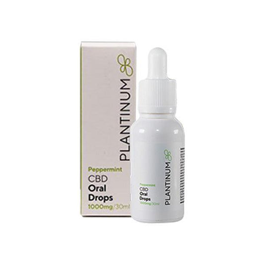 Plantinum CBD 1000mg CBD Peppermint Oral Drops - 30ml - www.justgovape.co.uk