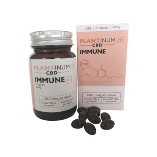 Plantinum CBD 450mg CBD Immune Soft Gel Capsules - 30 Caps - www.justgovape.co.uk