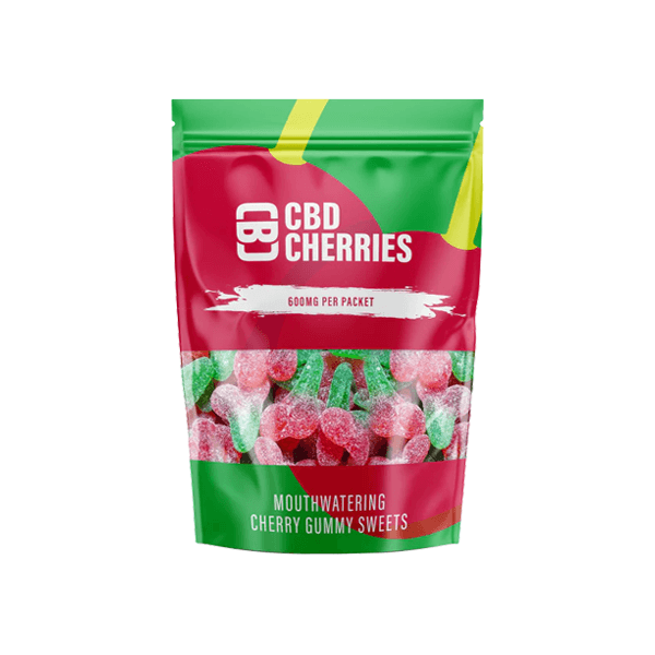 CBD Asylum 600mg CBD Cherry Gummies - 20 Pieces (BUY 1 GET 2 FREE) - www.justgovape.co.uk