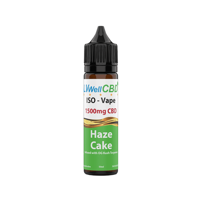 LVWell CBD Iso-Vape 1500mg CBD E-liquid 50ml (50VG/50PG) - www.justgovape.co.uk