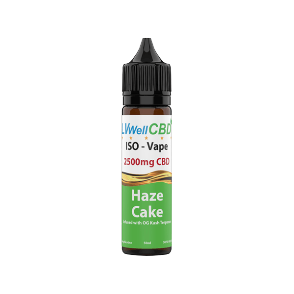 LVWell CBD Iso-Vape 2500mg CBD E-liquid 50ml (50VG/50PG) - www.justgovape.co.uk