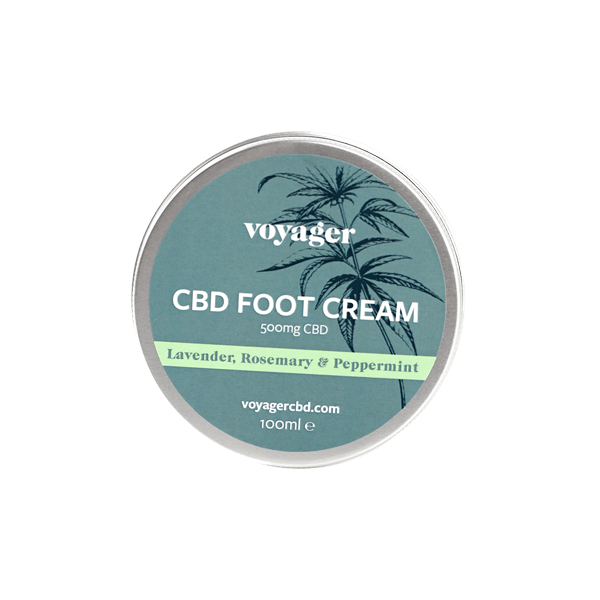 Voyager 500mg CBD Foot Cream - 100ml - www.justgovape.co.uk