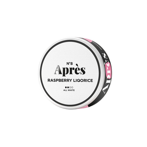 Après 8mg Raspberry Liquorice Nicotine Snus Pouches 20 Pouches - www.justgovape.co.uk