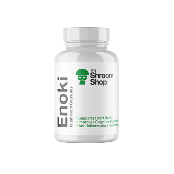 The Shroom Shop Enoki Mushroom 45000mg Capsules - 90 Caps - www.justgovape.co.uk