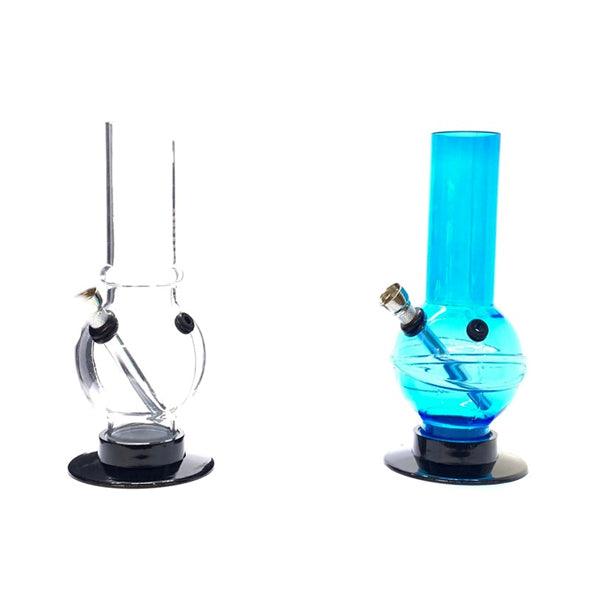 8" Mixed Colour Plain  Acrylic Bong - FB 0239 - www.justgovape.co.uk