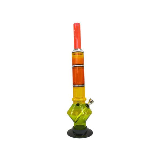 14" Rasta Acrylic Bong - WB-08C - www.justgovape.co.uk