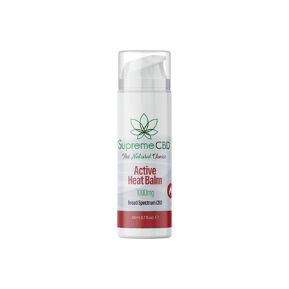 Supreme CBD 1000mg Board Spectrum CBD Active Heat Balm - 50ml - www.justgovape.co.uk