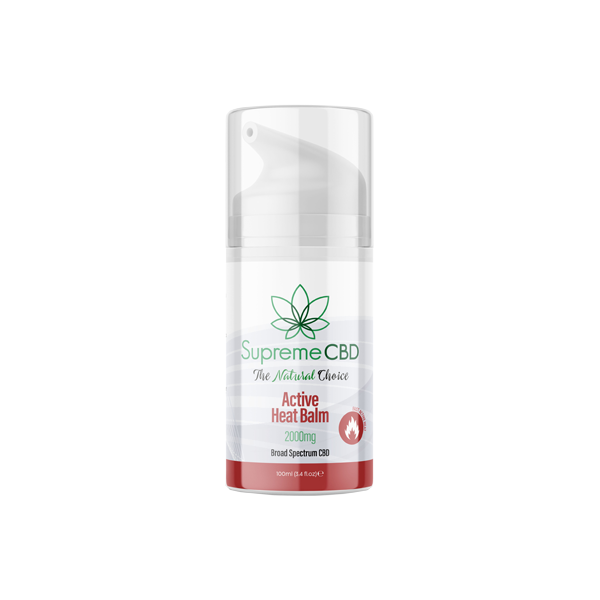 Supreme CBD 2000mg Broad Spectrum CBD Active Heat Balm - 100ml - www.justgovape.co.uk