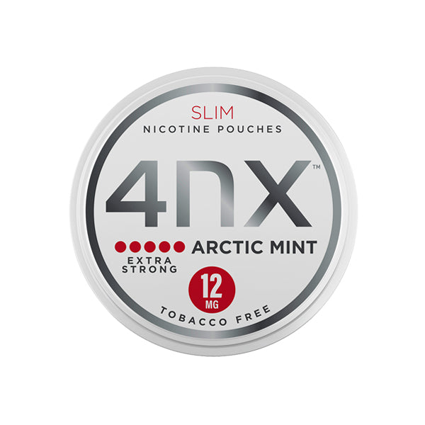 4NX 12mg Arctic Mint Slim Nicotine Pouches 20 Pouches - www.justgovape.co.uk