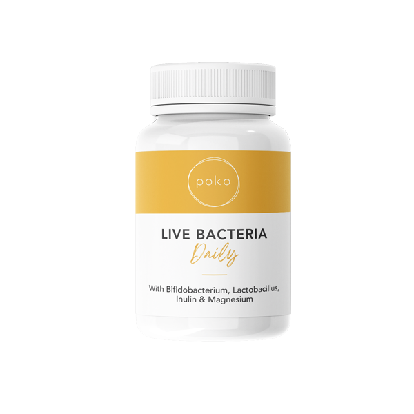 Poko Live Bacteria Daily Supplement Capsules - 60 Caps - www.justgovape.co.uk