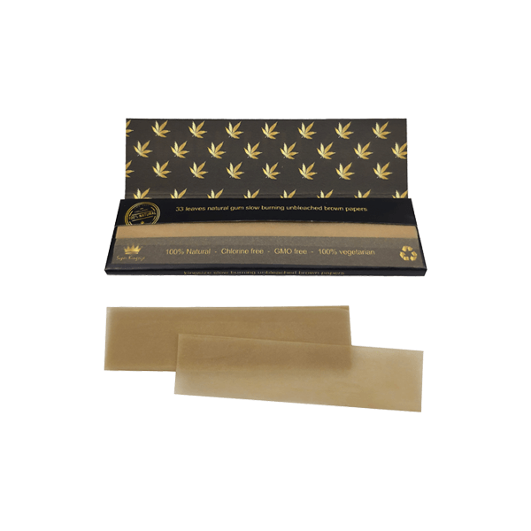 33 Alien Puff Black & Gold Super King Size Unbleached Brown Rolling Papers - www.justgovape.co.uk