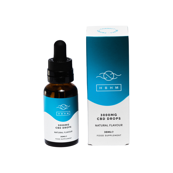 HBHM 3000mg CBD MCT Oil - 30ml - www.justgovape.co.uk