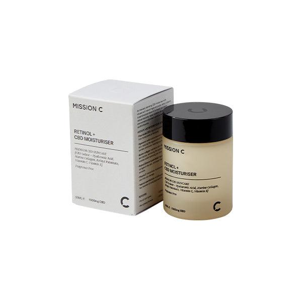 Mission C Retinol + 1000mg CBD Moisturiser - 50ml - www.justgovape.co.uk