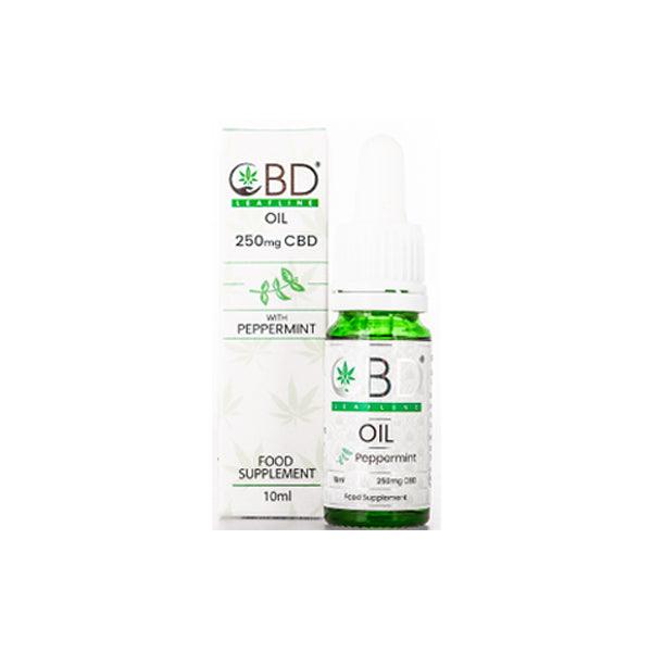 CBD Leafline 250mg CBD Food Supplement Oil 10ml - www.justgovape.co.uk