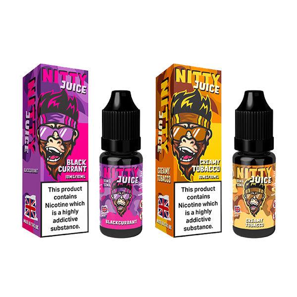 10mg Vapes Bars Nitty Juice Salts 10ml Nic Salt (50VG/50PG) - www.justgovape.co.uk