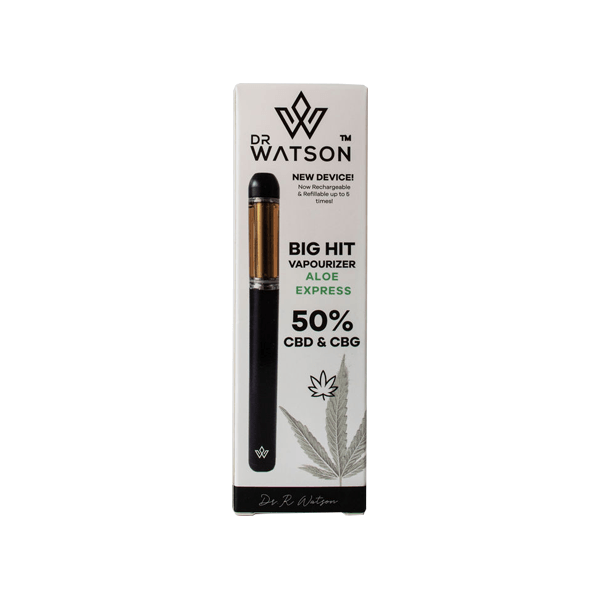 Dr Watson Big Hit 500mg Full Spectrum CBD & CBG Vapourizer Pen - www.justgovape.co.uk