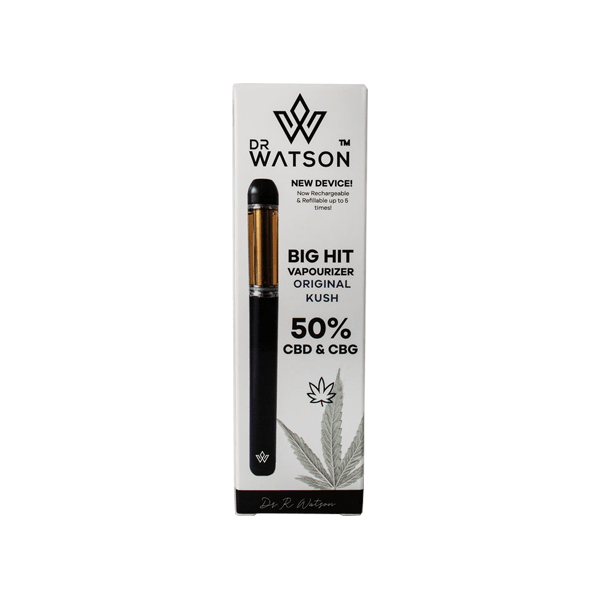 Dr Watson Big Hit 500mg Full Spectrum CBD & CBG Vapourizer Pen - www.justgovape.co.uk