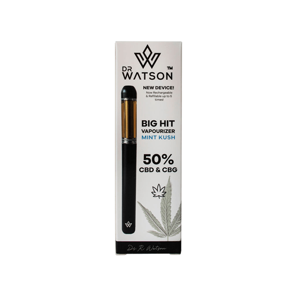 Dr Watson Big Hit 500mg Full Spectrum CBD & CBG Vapourizer Pen - www.justgovape.co.uk