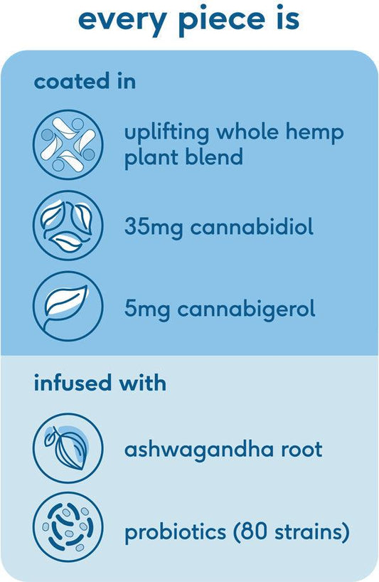 CBME Uplift 1050mg CBD Pineapple Fruit Pieces - 30 Pieces - www.justgovape.co.uk