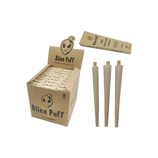 Alien Puff Hemp King Size 3x Cones 24 Packs (HP2502) - www.justgovape.co.uk