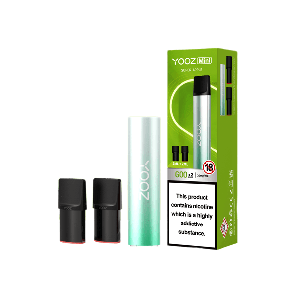 20mg Yooz Mini Disposable & Vape Pods x2 600 Puffs - www.justgovape.co.uk