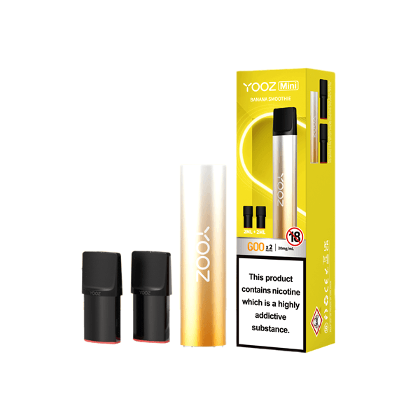 20mg Yooz Mini Disposable & Vape Pods x2 600 Puffs - www.justgovape.co.uk