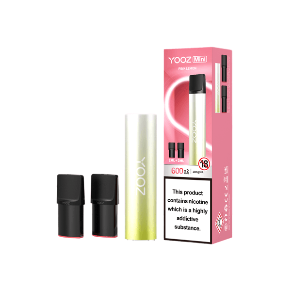 20mg Yooz Mini Disposable & Vape Pods x2 600 Puffs - www.justgovape.co.uk