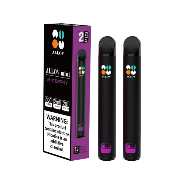 20mg Allov Mini Disposable Vape Device 600 Puffs 2PCS - www.justgovape.co.uk