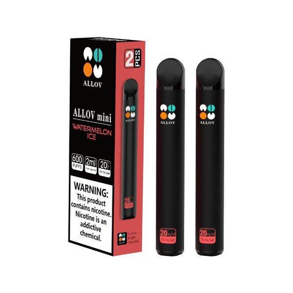 20mg Allov Mini Disposable Vape Device 600 Puffs 2PCS - www.justgovape.co.uk