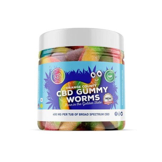 Orange County 800mg CBD Gummy Worms - Small Pack - www.justgovape.co.uk