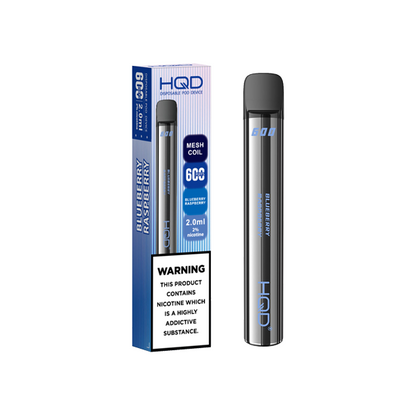 20mg HQD 600 Disposable Vape Device 600 Puffs - www.justgovape.co.uk