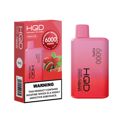 0mg HQD HBAR Disposable Vape Device 6000 Puffs - www.justgovape.co.uk