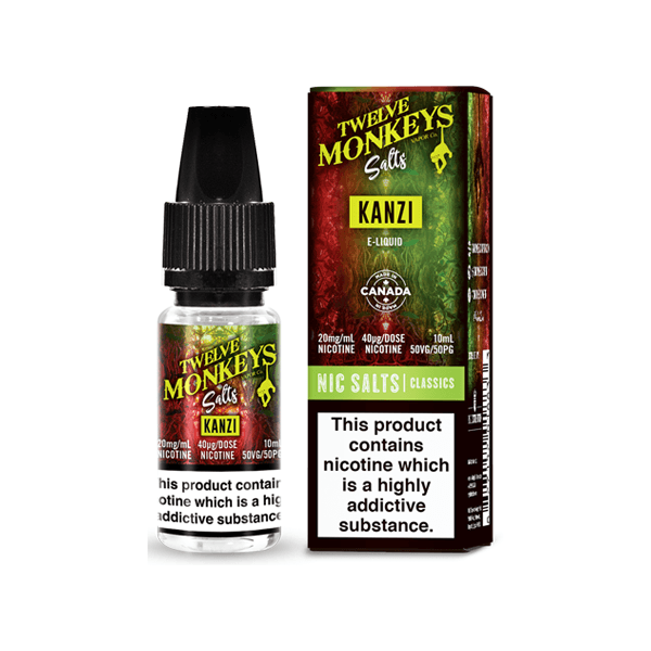 10mg Twelve Monkeys Classics 10ml Nic Salt (50VG/50PG) - www.justgovape.co.uk