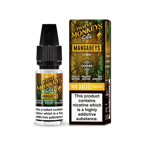 10mg Twelve Monkeys Classics 10ml Nic Salt (50VG/50PG) - www.justgovape.co.uk