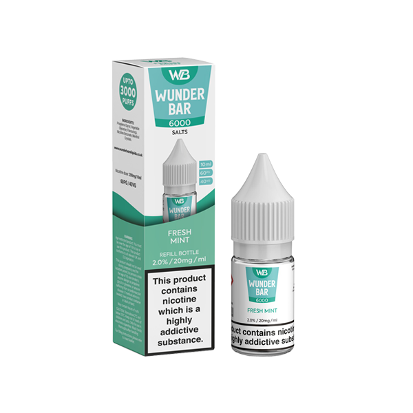 20mg Wunderbar 6000 Salts 10ml Nic Salts (60PG/40VG) - www.justgovape.co.uk