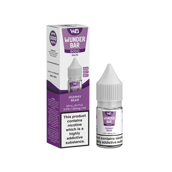 20mg Wunderbar 6000 Salts 10ml Nic Salts (60PG/40VG) - www.justgovape.co.uk