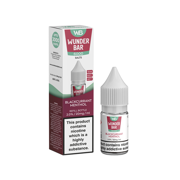 20mg Wunderbar 6000 Salts 10ml Nic Salts (60PG/40VG) - www.justgovape.co.uk