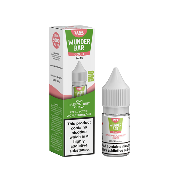 20mg Wunderbar 6000 Salts 10ml Nic Salts (60PG/40VG) - www.justgovape.co.uk