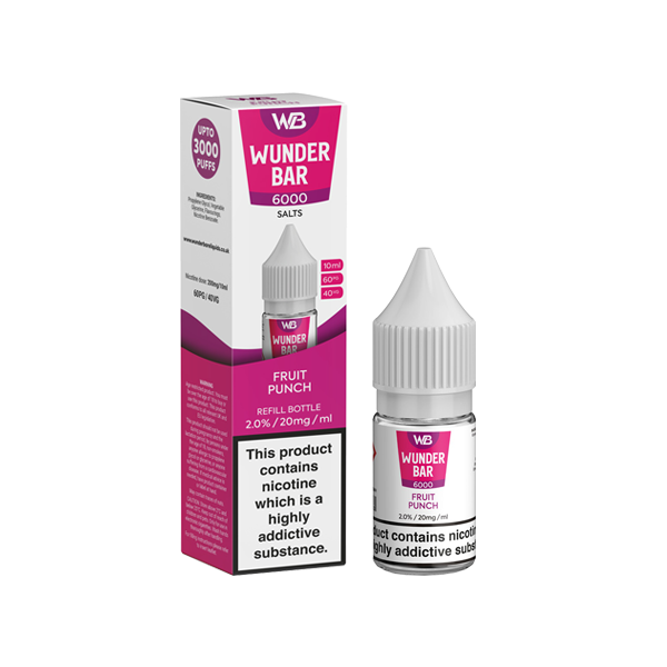 20mg Wunderbar 6000 Salts 10ml Nic Salts (60PG/40VG) - www.justgovape.co.uk