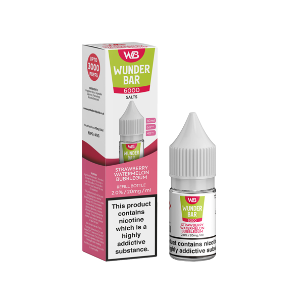 20mg Wunderbar 6000 Salts 10ml Nic Salts (60PG/40VG) - www.justgovape.co.uk