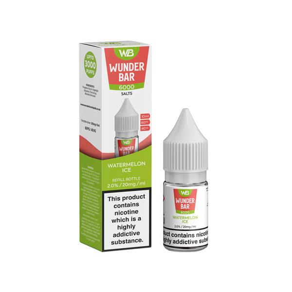 20mg Wunderbar 6000 Salts 10ml Nic Salts (60PG/40VG) - www.justgovape.co.uk