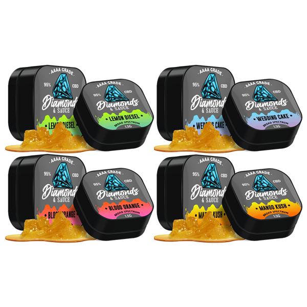 Diamonds & Sauce 95% Broad Spectrum CBD Distillate - 1.5g - www.justgovape.co.uk